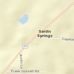 Sardis Springs Alabama Street Map