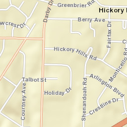 Hickory Hills Alabama Street Map