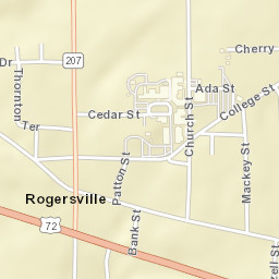 Rogersville Alabama Street Map