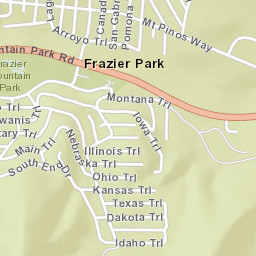 Frazier Park California Street Map