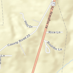 Skyline Alabama Street Map