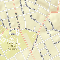 University of North Alabama Aderholt Way Florence AL Street Map