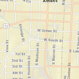 Athens Alabama Street Map