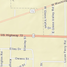 Glenn Valley Alabama Street Map