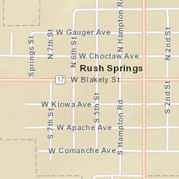601-699 Choctaw Avenue, Rush Springs, OK Street Map