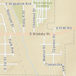 Holly A Street Rush Springs OK Street Map