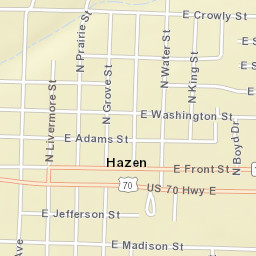 Hazen Arkansas Street Map