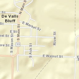 De Valls Bluff Arkansas Street Map