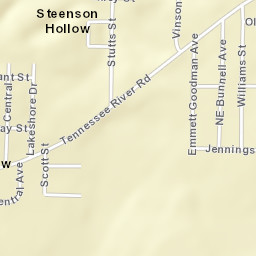 Steenson Hollow Alabama Street Map