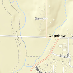Capshaw Alabama Street Map
