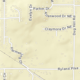 Ryland Alabama Street Map