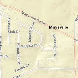 Maysville Alabama Street Map