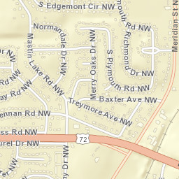 Colonial Hills Alabama Street Map