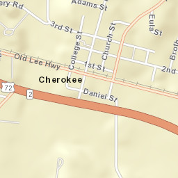 Cherokee Alabama Street Map