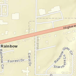 Rainbow Alabama Street Map