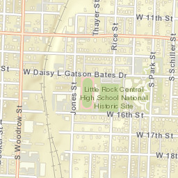 2199 W Daisy L Gatson Bates Dr Little Rock Street Map