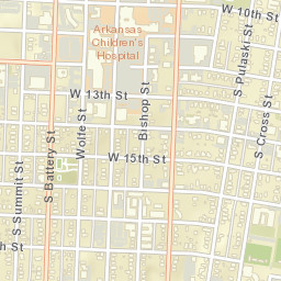 1601-1699 West 13th Street, Little Rock Street Map