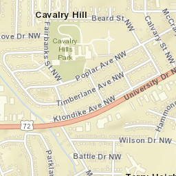 Cavalry Hill Alabama Street Map