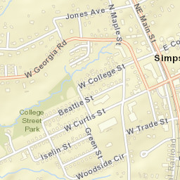 100-110 East Curtis Street, Simpsonville Street Map