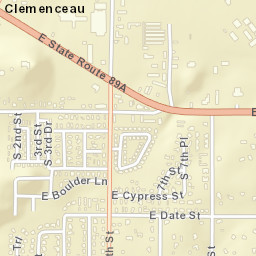 Clemenceau Arizona Street Map