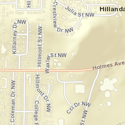 Russell Hill Alabama Street Map