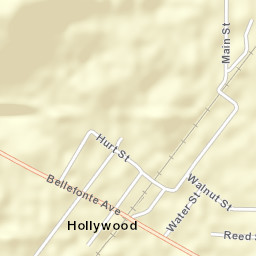 Hollywood Alabama Street Map
