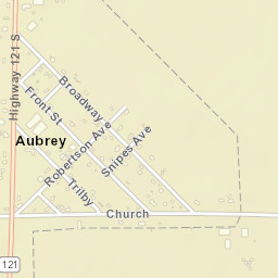 Aubrey Arkansas Street Map