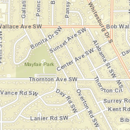 English Terrace Alabama Street Map