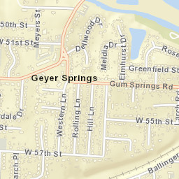Geyer Springs Arkansas Street Map