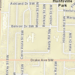 Huntsville Park Alabama Street Map