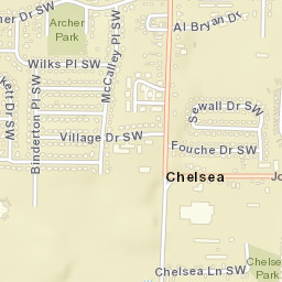 Chelsea Alabama Street Map