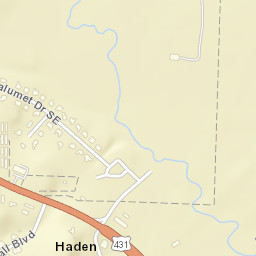 Haden Alabama Street Map