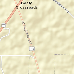 Beaty Crossroads Alabama Street Map