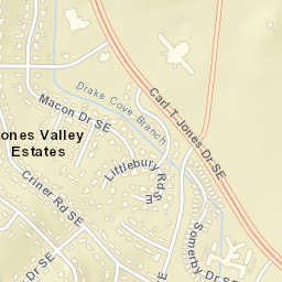 Jones Valley Estates Alabama Street Map