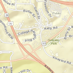 123-191 Gantt Street, Clemson, SC 29631 Street Map