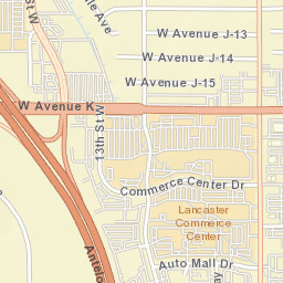 Lancaster, California Street Map