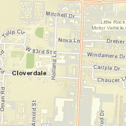 Cloverdale Arkansas Street Map