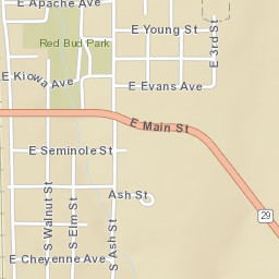 North Elm Street, Marlow, OK 73055, USA Street Map
