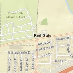 Red Gate Arkansas Street Map
