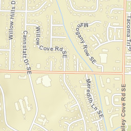 Willow Hills Estates Alabama Street Map