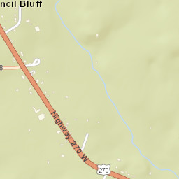 Pencil Bluff Arkansas Street Map