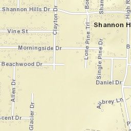 Shannon Hills Arkansas Street Map