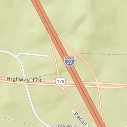 U.S. 78, Holly Springs National Forest Street Map