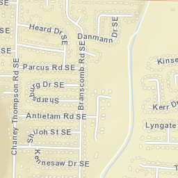 Mountain Gap Estates Alabama Street Map