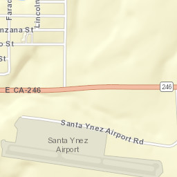 Santa Ynez California Street Map
