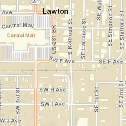 135-199 Southwest C Avenue, Central Mall, Lawton Street Map
