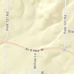 Olivers Chapel Arkansas Street Map