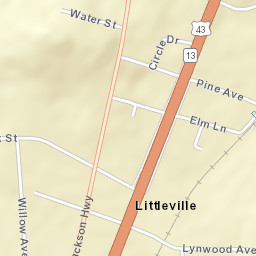 Littleville Alabama Street Map