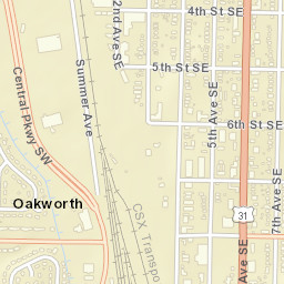 Oakworth Alabama Street Map