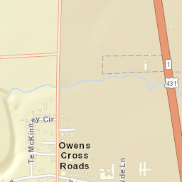Owens Cross Roads Alabama Street Map